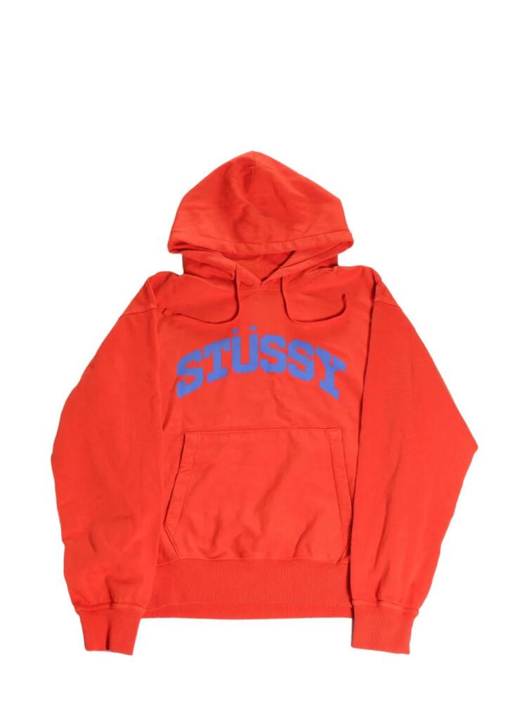 Stüssy logo-print hoodie - Red Cover