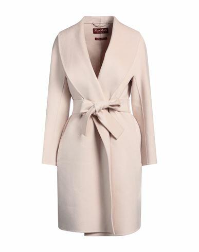 Max Mara Studio Woman Coat Blush Cashmere, Virgin Wool Cover