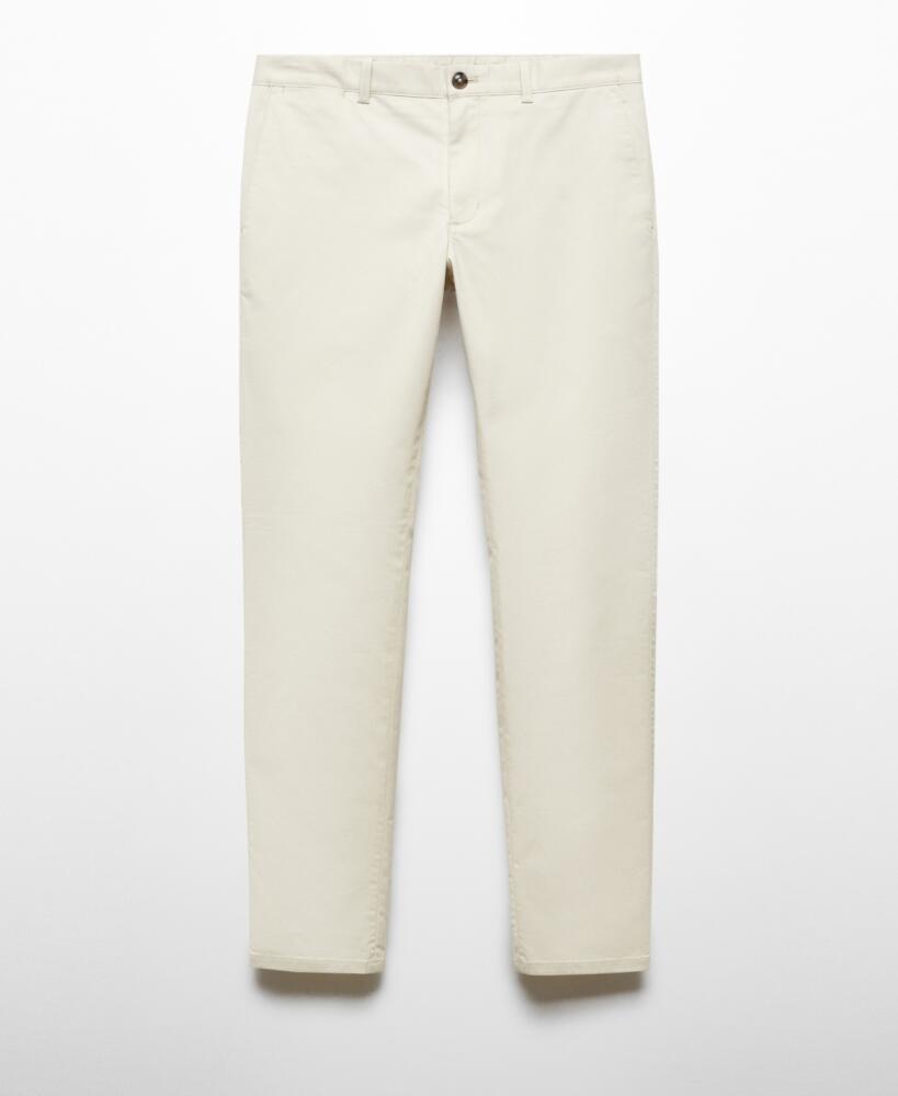 Mango Men's Slim Fit Serge Chino Trousers - Light/Pastel Grey Cover