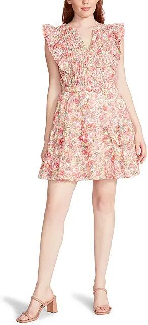 Steve Madden Kianna Dress (White Ditsy Flora) Women's Clothing Cover