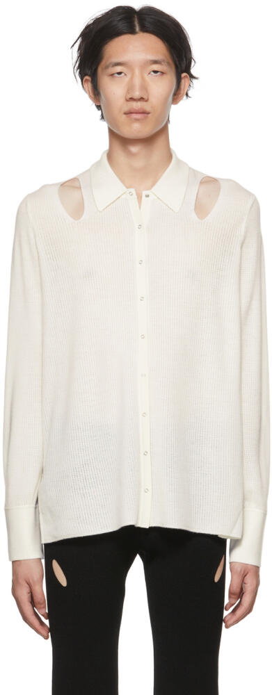 Dion Lee Off-White Cutout Cardigan Cover