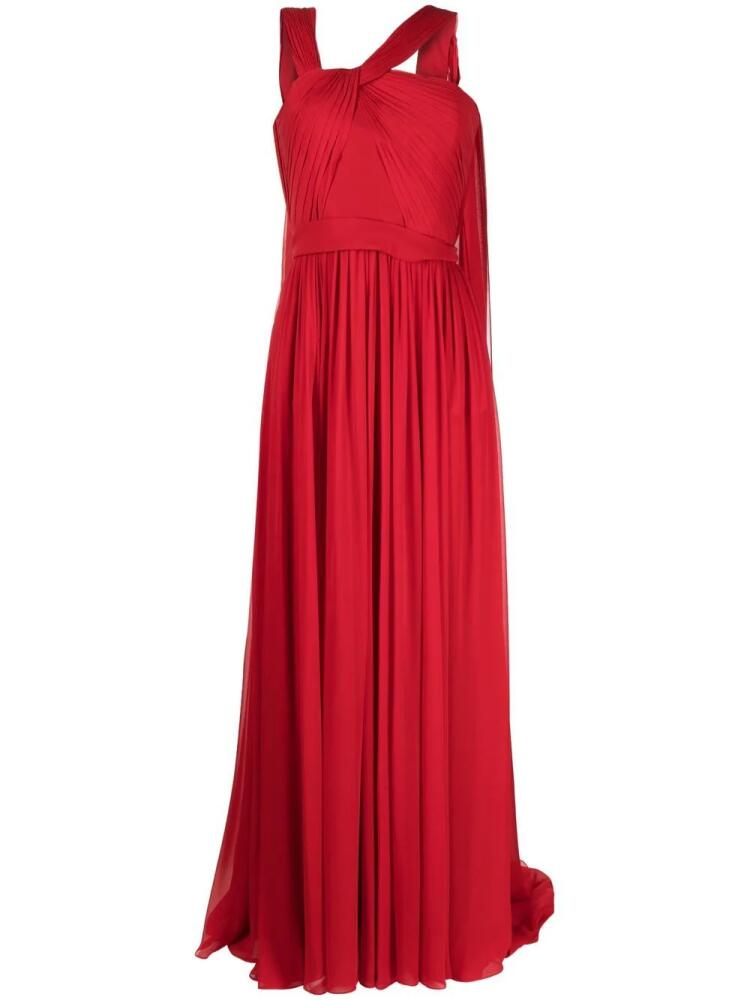 Elie Saab draped silk gown - Red Cover