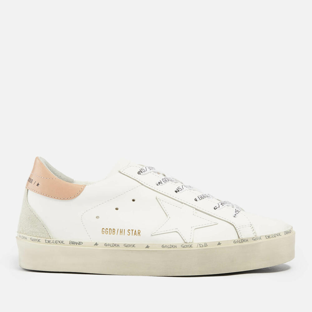 Golden Goose Hi-Star Suede-Trimmed Leather Flatform Trainers Cover