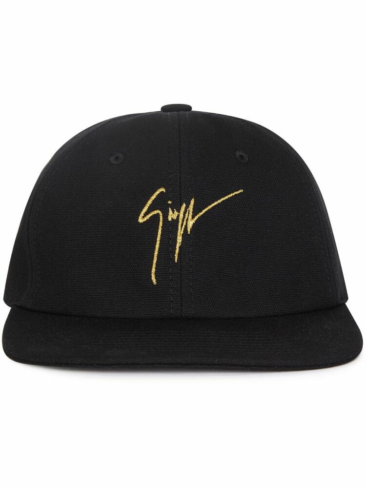 Giuseppe Zanotti logo embroidered baseball cap - Black Cover