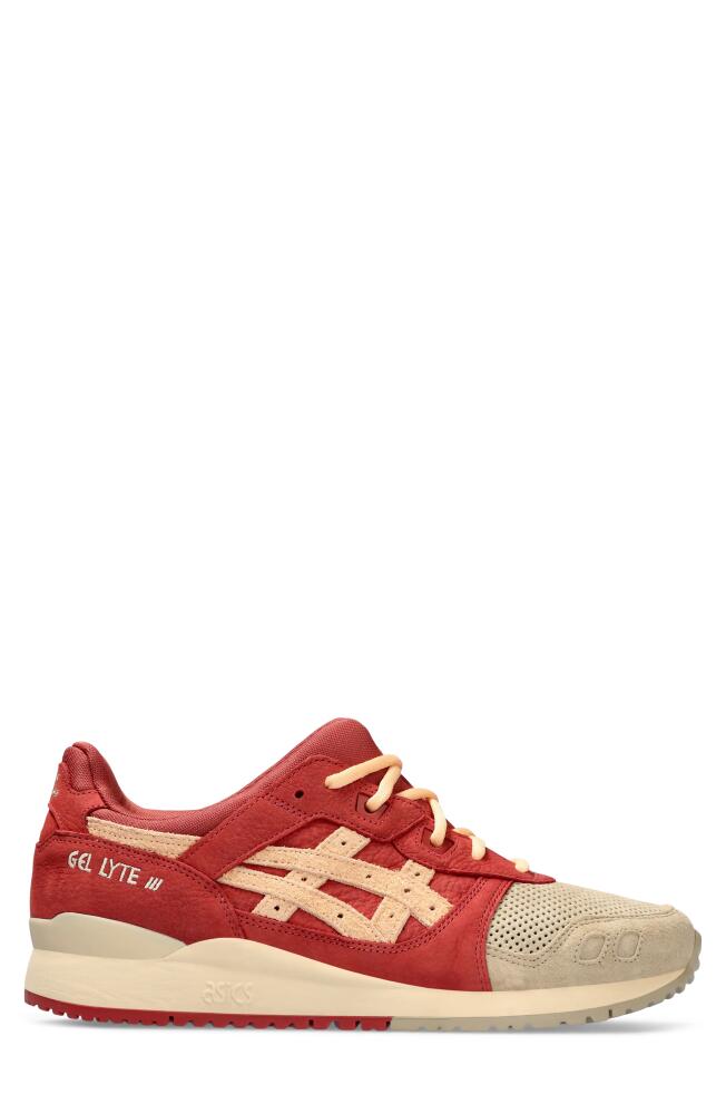 ASICS Gender Inclusive GEL-Lyte III OG Sneaker in Wood Crepe/Burnt Red Cover