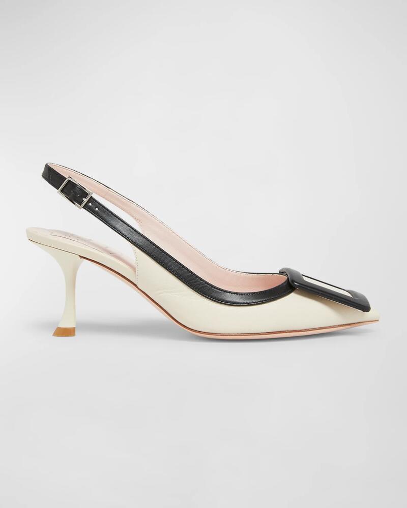 Roger Vivier Viv In The City Bicolor Slingback Pumps Cover