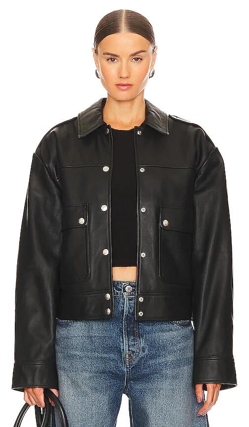 GRLFRND Jayden Leather Jacket in Black Cover