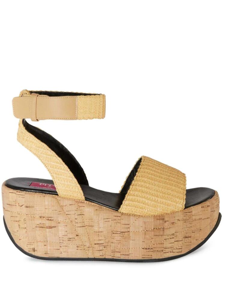 PUCCI cork platform sole sandals - Neutrals Cover