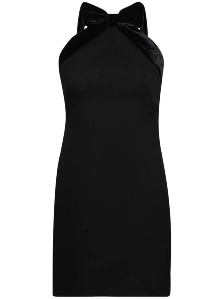 Miu Miu velvet-bow low-back minidress - Black Cover