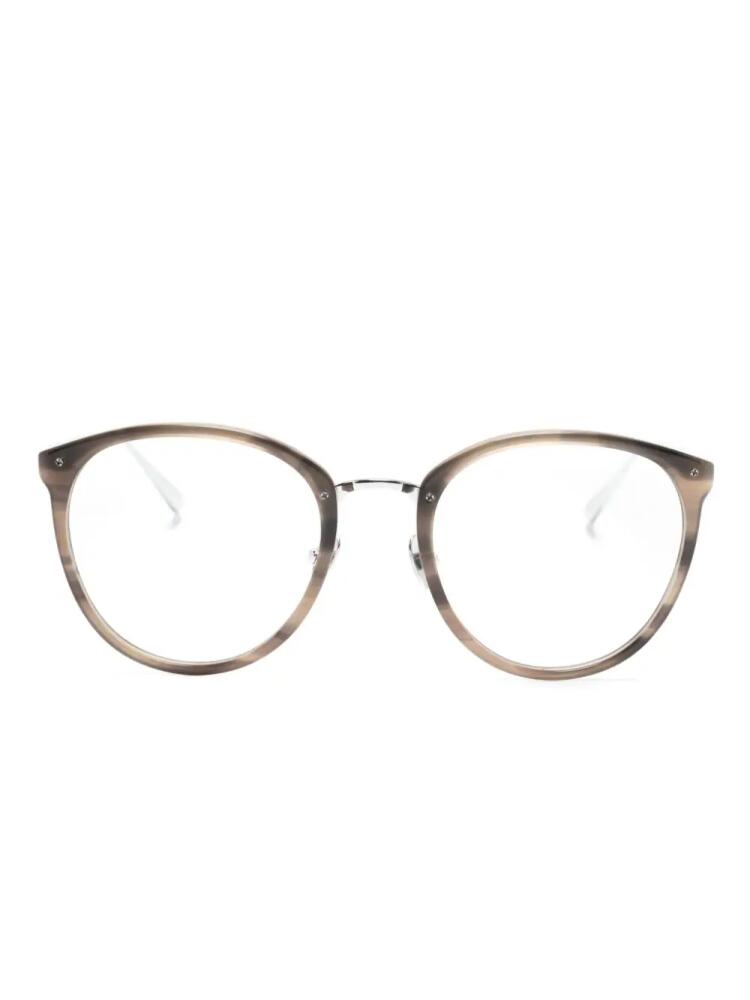 Linda Farrow Calthorpe geometric-frame glasses - Grey Cover