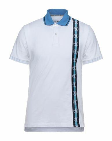 Bikkembergs Man Polo shirt White Cotton, Elastane Cover