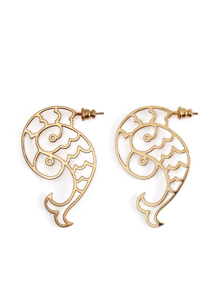 PUCCI Pucci P polished earrings - Gold Cover