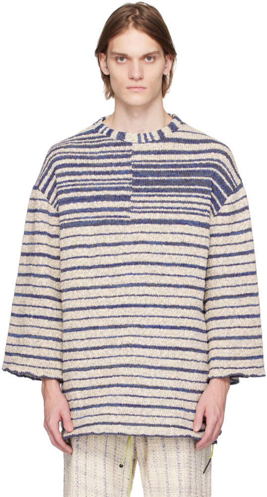 VITELLI SSENSE Exclusive Off-White & Blue Sweater Cover