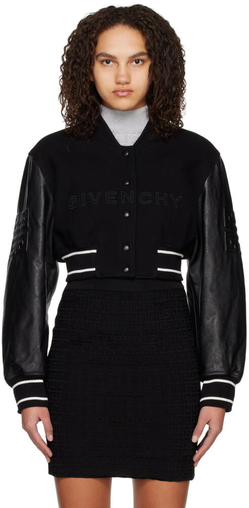 Givenchy Black 4G Varsity Bomber Jacket Cover