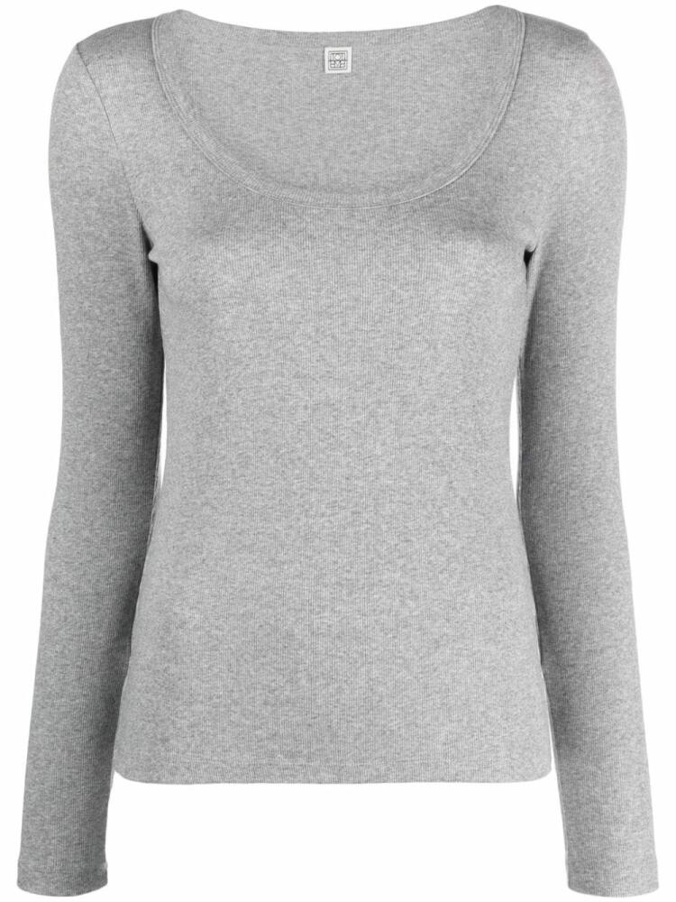 TOTEME Classic ribbed top - Grey Cover