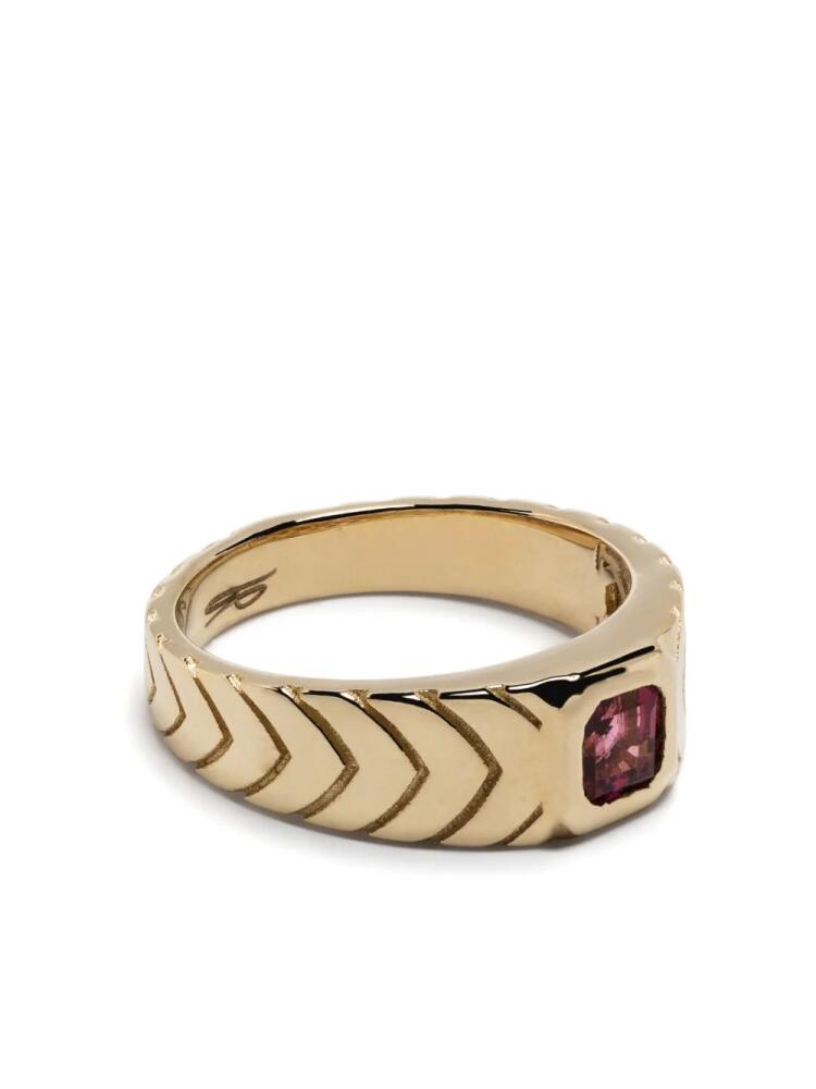 Jacquie Aiche 14kt yellow gold tourmaline pinky ring Cover