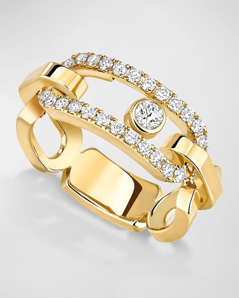 Messika Move Link 18K Yellow Gold Diamond Ring Cover