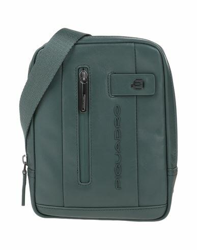 Piquadro Man Cross-body bag Green Calfskin Cover