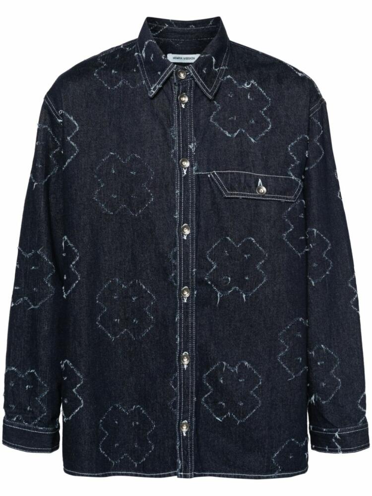 Henrik Vibskov Dow ripped denim shirt - Blue Cover