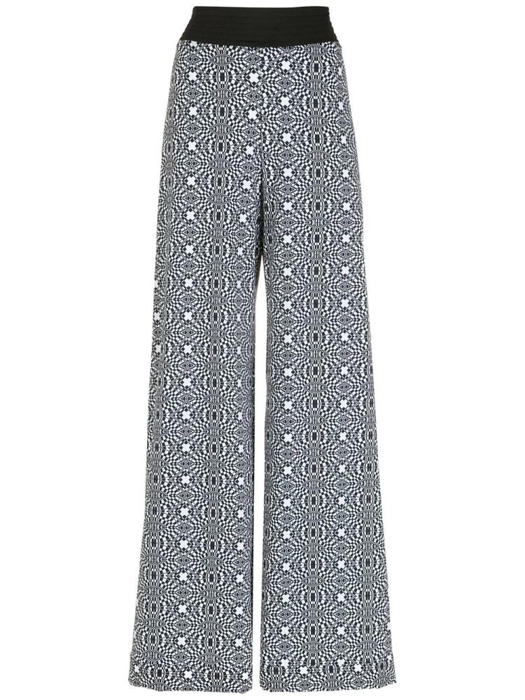 Amir Slama printed wide-leg trousers - Black Cover