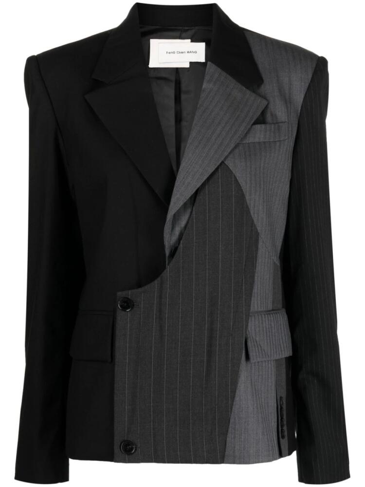 Feng Chen Wang asymmetric wool blazer - Grey Cover