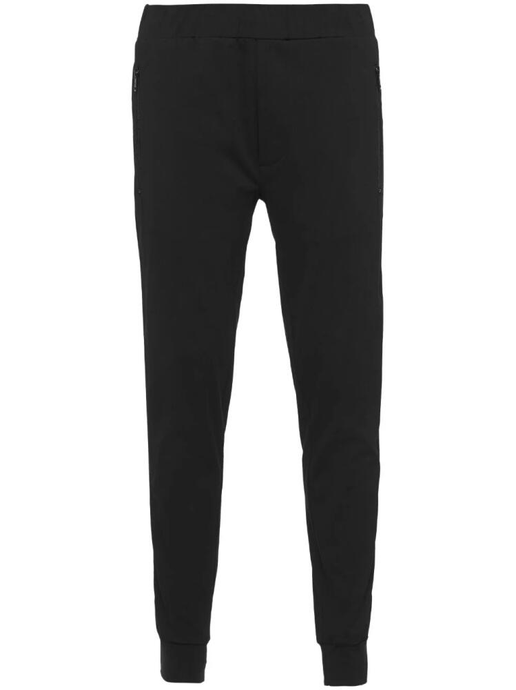 Prada logo-plaque slim-fit trousers - Black Cover