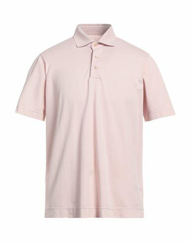 Circolo 1901 Man Polo shirt Light pink Cotton, Elastane Cover