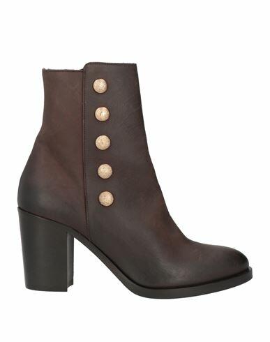 Strategia Woman Ankle boots Dark brown Soft Leather Cover