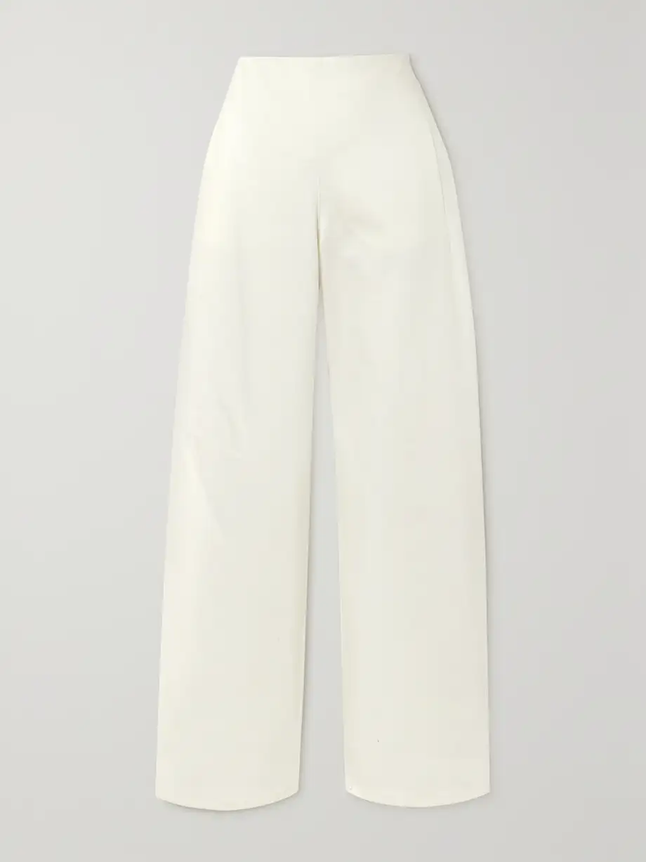 FFORME - + Net Sustain Jagger Wide-leg Organic Cotton-blend Pants - White Cover