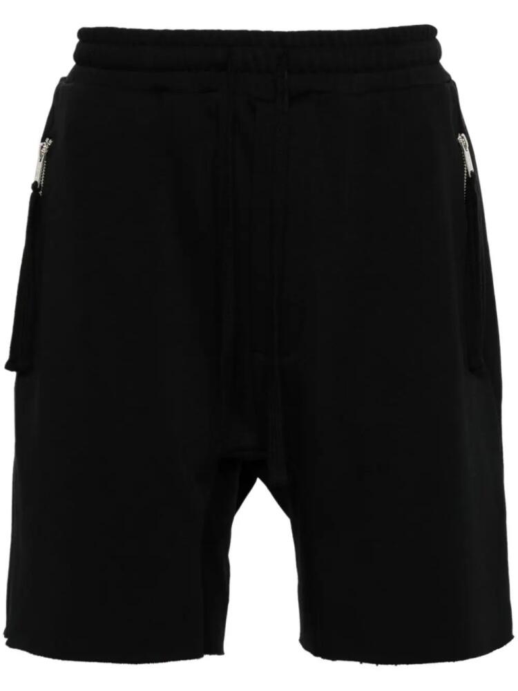 Thom Krom raw-cut jersey shorts - Black Cover