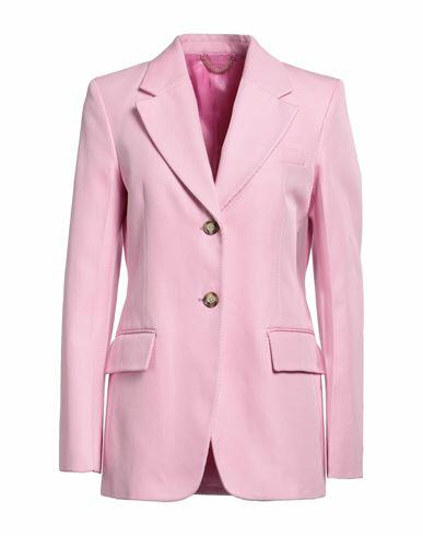 Victoria Beckham Woman Blazer Pink Cotton, Brass Cover