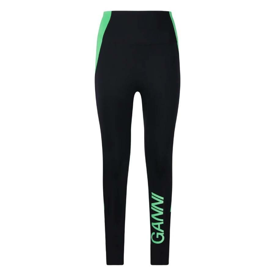 Ganni Black Active Ultra High-Waist High-Performance Leggings Cover