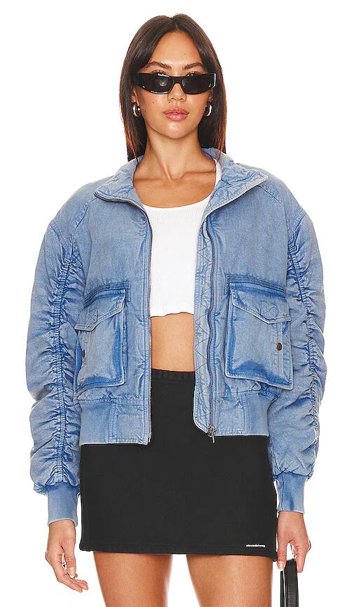 Free People Flying High Bomber in Blue Cover