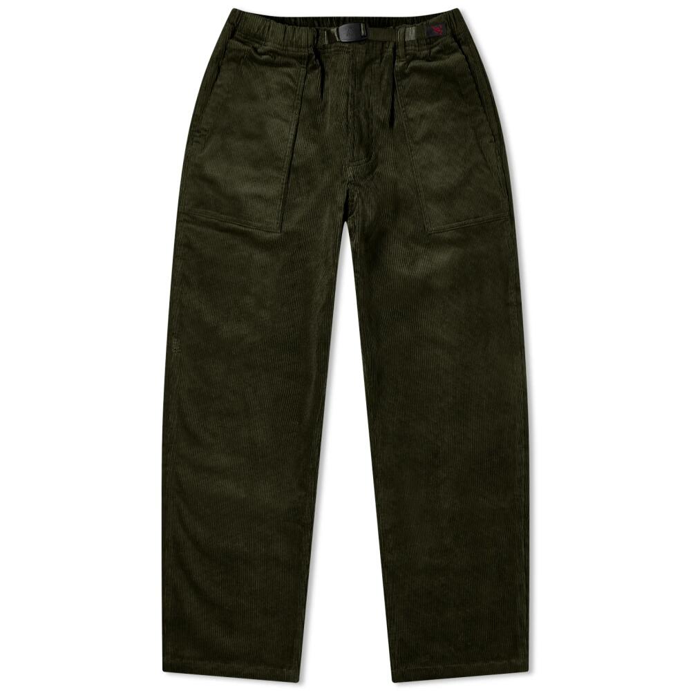 Gramicci Men's Corduroy Loose Tapered Ridge Pant in Dark Green Cover