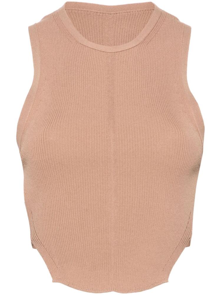 Philosophy Di Lorenzo Serafini open-back ribbed tank top - Brown Cover