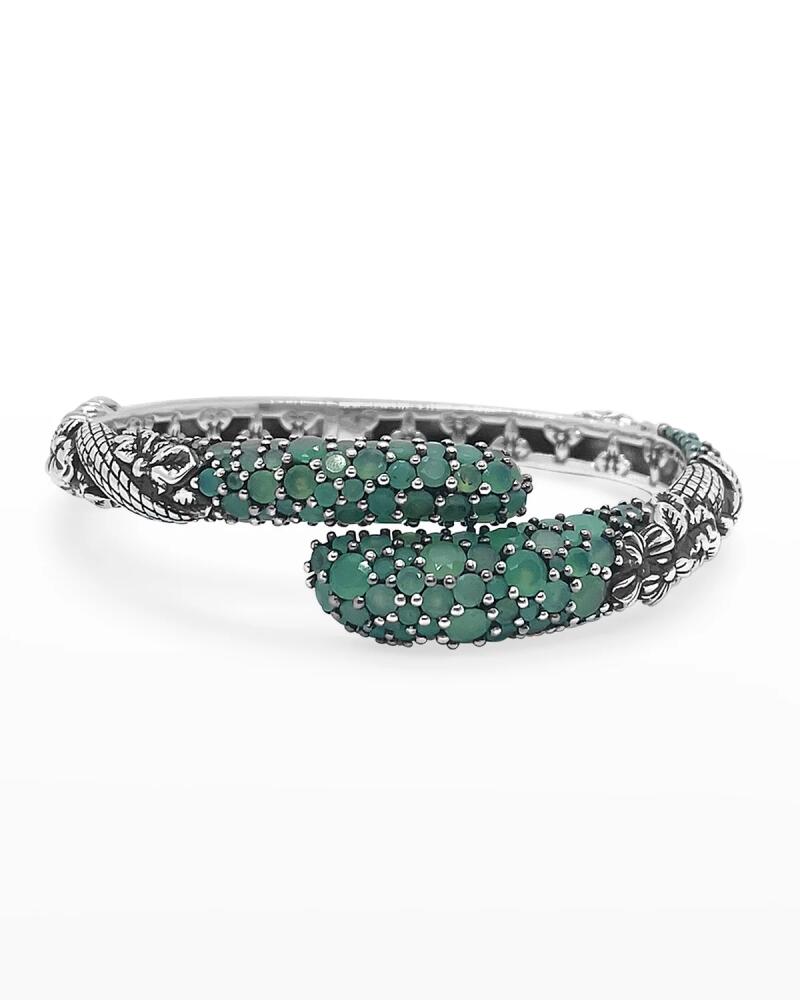 Stephen Dweck Faceted Green Open and Close Bangle Cover