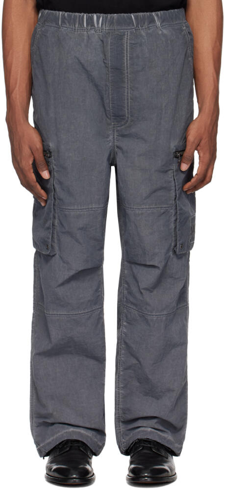 Izzue Gray Garment-Dyed Cargo Pants Cover