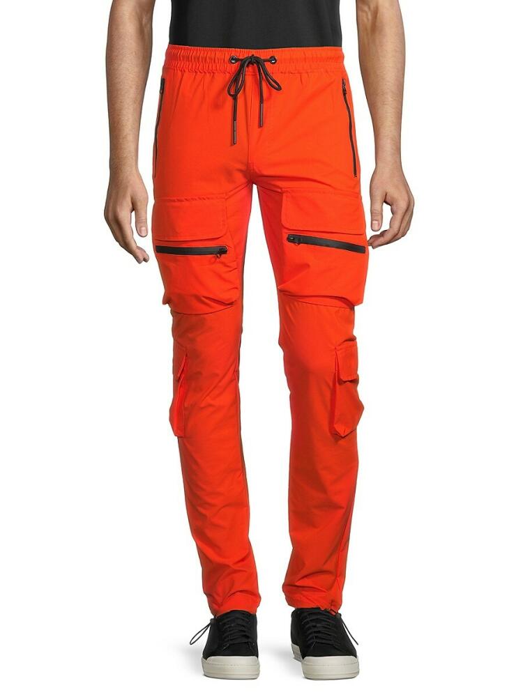 American Stitch Men's Cargo Joggers - Orange Cover