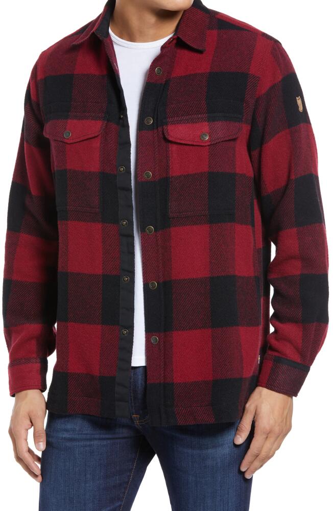 Fjällräven Canada Buffalo Check Snap Front Shirt in Red Cover