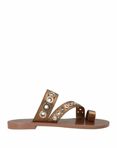 Sandro Woman Thong sandal Copper Soft Leather Cover