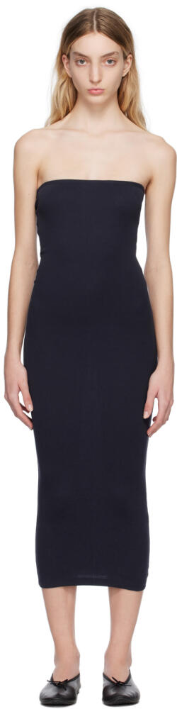 FLORE FLORE SSENSE Exclusive Navy Liv Midi Dress Cover