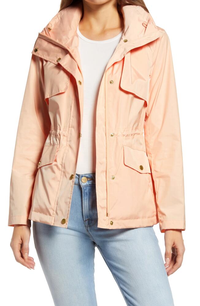 Cole Haan Water Repellent Hooded Parka in Apricot Cover