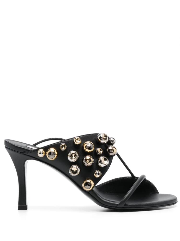 Stella McCartney bead-embellished 90mm artificial-leather sandals - Black Cover