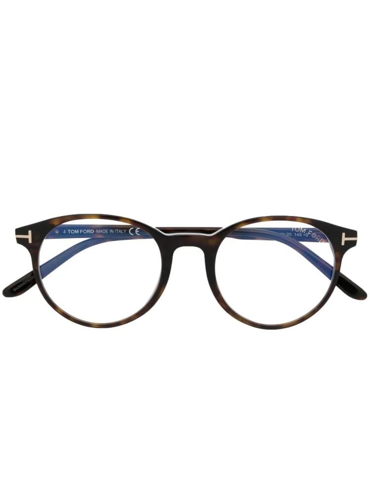 TOM FORD Eyewear round-frame optical glasses - Brown Cover