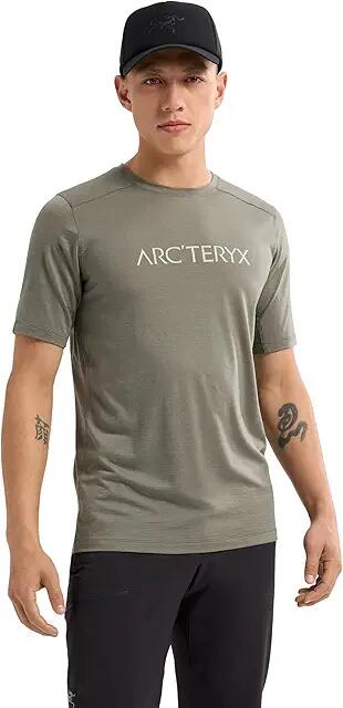 Arc'teryx Ionia Merino Wool Arc'Word Logo Short Sleeve (Forage) Men's Clothing Cover