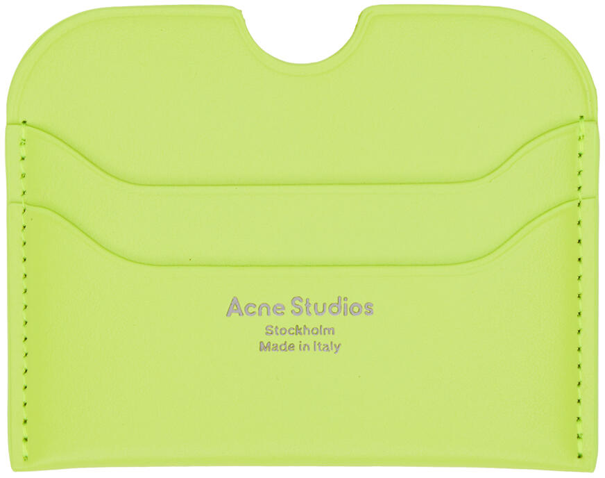 Acne Studios Green Stamp Card Holder Cover