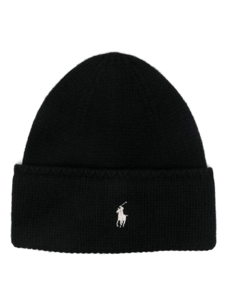 Polo Ralph Lauren Polo Pony-embroidered beanie hat - Black Cover