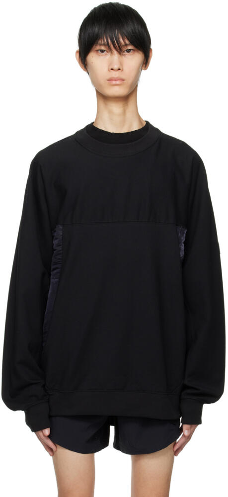 Y-3 Black Paneled Sweatshirt Cover