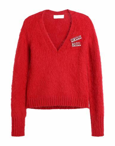 Circus Hotel Woman Sweater Red Mohair wool, Polyamide, Virgin Wool Cover