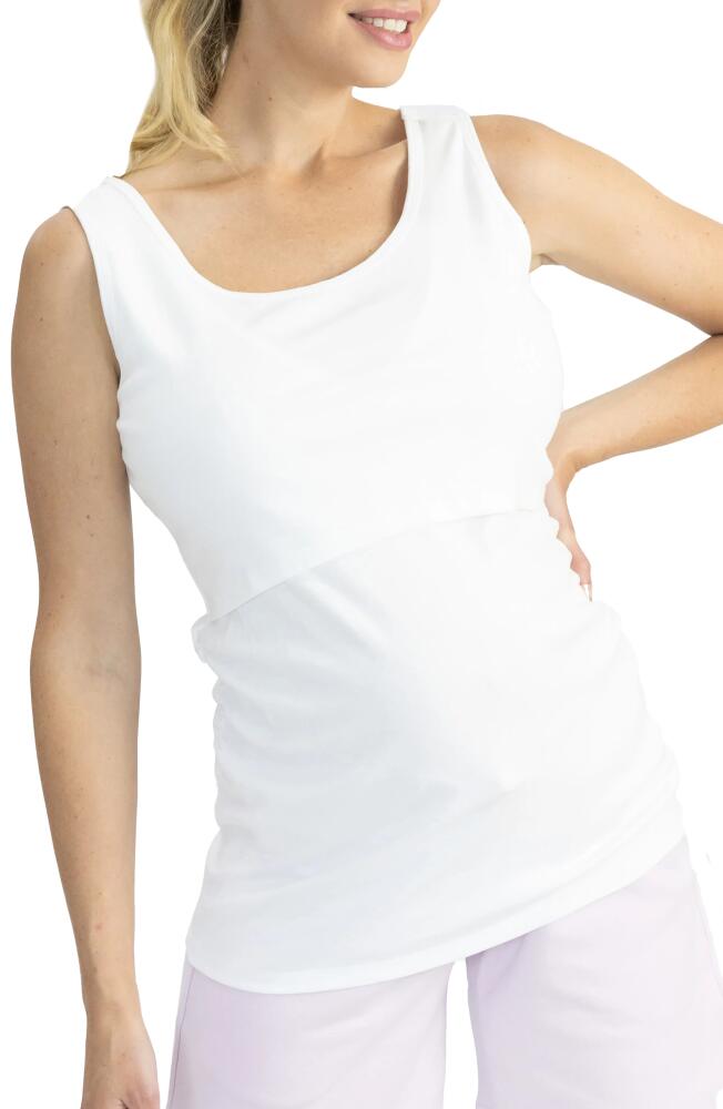 Angel Maternity Maternity/Nursing Tank in White Cover